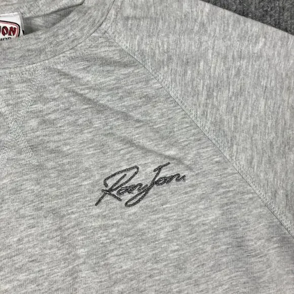 Ron Jon Sweatshirt Mens M Gray Crewneck Surf Shop Lightweight Casual Beach - Picture 2 of 8